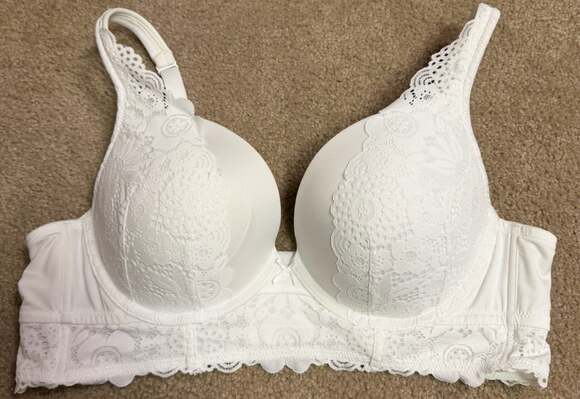 Cacique Other - The Modern CACIQUE Collection Boost Plunge White Lace Bra Size 42C NWOT
